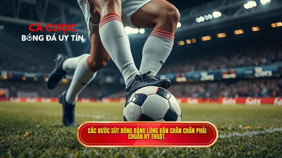 Phân tích chi tiết các bước thực hiện kỹ thuật sút bóng bằng lòng bàn chân phải